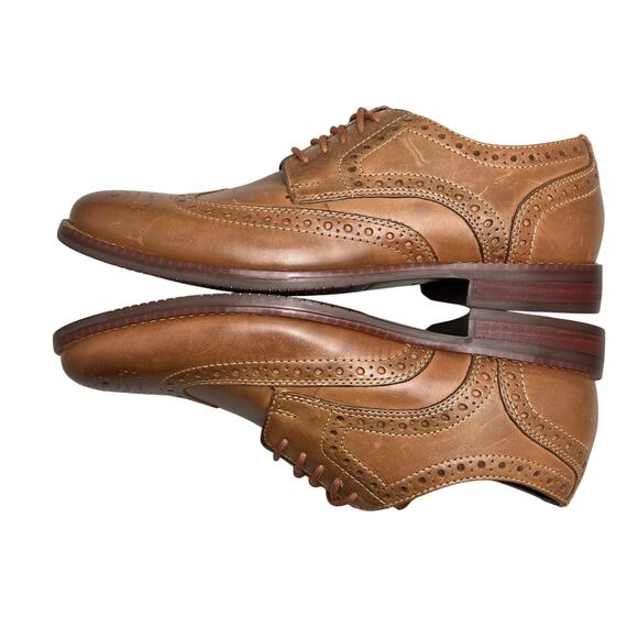 Rockport Tan Stylepurpose Tan Leather Upper Wingtip Derby Mens 7M Dress Shoes main image 6